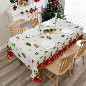 Kerst Notenkraker Bedrukt Decoratief Tafelkleed Perzik Huid Fluwelen Licht Geweven Voor Lange Restauranttafels - Product Image 6