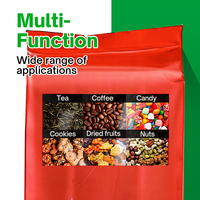 Sac d'emballage à soufflets latéraux imprimé avec logo personnalisé, ODM/OEM, multicolore, finition mate, fond plat, pour café et thé