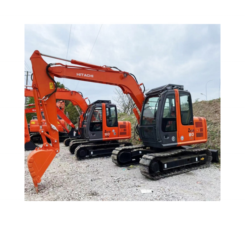 Экскаватор Hitachi ZX80, Подержанный, оригинальный, Hitachi ZX80 мини-экскаватор, б/у, HITACHI, 8 тонн, мини-экскаватор