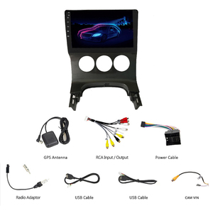 Autoradio Android 10 per <span class=keywords><strong>Peugeot</strong></span> <span class=keywords><strong>3008</strong></span> con climatizzatore manuale 2013-2019, navigatore GPS, lettore DVD, stereo e touchscreen - Product Image 3
