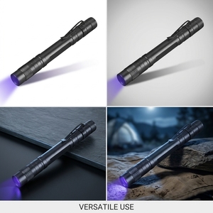 Linterna UV LED de Alta Potencia 3W 365nm, Mini Linterna UV de Bolsillo con Clip, Lente con Filtro Negro, para Curado de Uñas y Detección de Dinero - Product Image 1