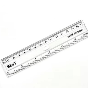Material Escolar en Oferta, Regla Recta de Plástico Transparente de 15 cm/30 cm en Caja de Colores Económica - Product Image 1