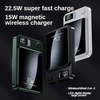 Chargeur rapide 22,5 W, batterie externe 10000 mAh, grande capacité, batterie externe magnétique, mini portable, entrée type C pour iPhone Samsung