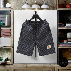 Custom Men's Summer Beach Shorts Breathable <b>Printed</b> Casual Canvas Polyester Drawstring Closure Knitted Weaving Mid Waist Hot - Product Image 3