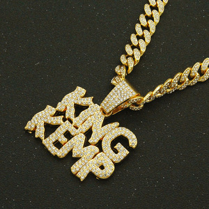 Nouveauté 2026 Colliers pour hommes avec pendentif lettre assemblée au design personnalisé et original, style Hip Hop Rap, Bijoux de mode en gros - Product Image 1