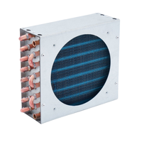 Mini condenseur de refroidissement par air pour climatiseur 12V, équipement d'échange thermique pour usine, pour tube en cuivre de 7 mm à ailettes