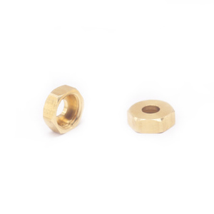 Écrou hexagonal extérieur en laiton OEM de haute qualité, personnalisé, avec filetage, doré, fabriqué en Chine - Product Image 2
