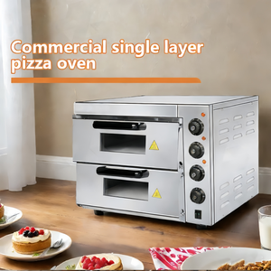 <span class=keywords><strong>Four</strong></span> à pizza <span class=keywords><strong>électrique</strong></span> commercial 2KW en acier inoxydable 304 avec convection automatique, 1 plateau, air chaud, haute productivité, eau et blé - Product Image 5