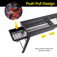 Barbecue au charbon de bois pliable pour les voyages en plein air, barbecue Yakitori portable