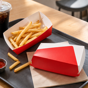 Caja Plegable de Papel Kraft para <span class=keywords><strong>Comida</strong></span> <span class=keywords><strong>Rápida</strong></span>, Ecológica, Resistente a la Grasa, para Hamburguesas, Pollo Frito y Papas Fritas - Product Image 3