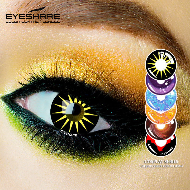 Цветные контактные линзы EYESHARE для макияжа на Хэллоуин, Серия животных, косметика, контактные линзы для косплея, красота, цветные линзы