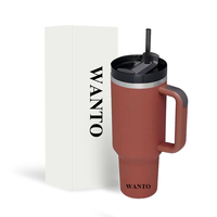 Wanto 30oz 40oz cangkir termos, cangkir Tumbler, cangkir termos, pegangan lurus, Infuser teh terisolasi bahan baja tahan karat dengan harga kompetitif
