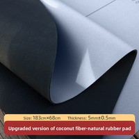 Yogamatte – Naturkautschuk PU, 5 mm, 183 cm, rechteckig, verschleißfest, rutschfest, schweißabsorbierend, Fitness-/Sportmatte