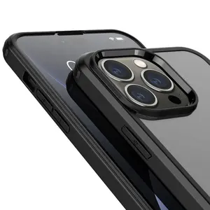 Casing Kaca TPU Ponsel Pelindung Penuh Dua Sisi 2023 Derajat 361 Derajat untuk iPhone 14 PRO MAX