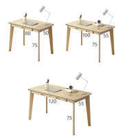 Bureau d'ordinateur simple et bon marché, poste de travail de bureau, étudiant, adultes, table d'étude en bois de hêtre, table d'écriture, maison