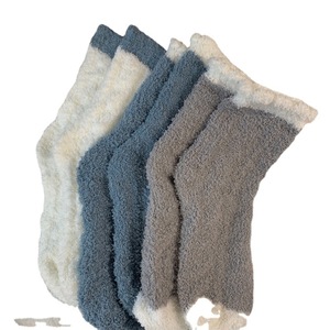 Coral Fleece Women <b>Socks</b> Thick Cotton Lined Warm Home <b>Sleep</b> Floor <b>Socks</b> Autumn Winter Pink Blue Green White Gray - Product Image 5