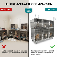 Cage pour chien premium en acier inoxydable dotée d'une construction durable et d'un espace confortable pour les animaux pour des soins améliorés