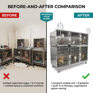 Cage pour chien premium en acier inoxydable dotée d'une construction durable et d'un espace confortable pour les animaux pour des soins améliorés - Product Image 5