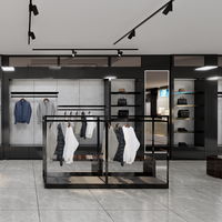 Meubles de magasin de vêtements pour hommes présentoir de table de comptoir en tissu de haute qualité pour meubles de magasin de vêtements