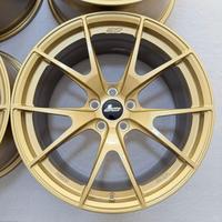 Rines de Aleación Forjados Personalizados 5x112 5x114.3 5x120, Diseño Cóncavo Profundo, 18/19/20/21/22 Pulgadas, VS5RS VS-5RS, Borde Dorado para BMW, Audi, Porsche, Tesla