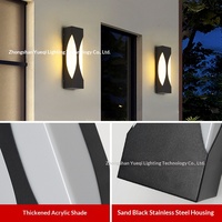 Lampe murale LED extérieure étanche en acier inoxydable pour cour, entrée, couloir, escalier, terrasse, balcon et hôtel