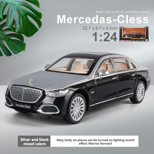 รถโมเดลไดแคสต์ 1:24 เบนซ์ เมย์บัค S680 พร้อมเสียงและไฟ รถโลหะแบบดึงหลัง ของเล่นตกแต่ง รถ SUV โมเดล - Product Image 6
