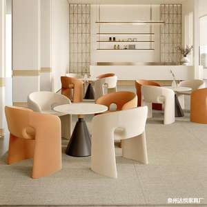 Restaurant Set Round <b>Table</b> With Four Chairs <b>Plastic</b> Frame Durable Design For Dining Room And Coffee Shop Use - Product Image 2