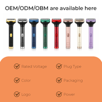 Tondeuse à barbe PRITECH 4 en 1 pour hommes, rasoir électrique à grille, tondeuse à poils de nez, 6500 tr/min, écran LED, type C, légère, 86 g