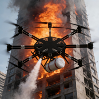 Drone de lutte contre les incendies Shangfei professionnel à longue portée et à forte capacité de levage KQ10FF avec GPS pour pulvérisateur agricole pour la lutte contre les incendies
