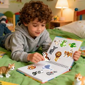 Pegatinas para Niños - 100 Pegatinas de Animales Adorables |   Pegatinas para Botellas de Agua, Juguetes, Juegos y Manualidades para Niños - Product Image 4