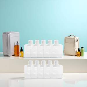 Sacs d'emballage de liquides portables transparents personnalisés, nouveaux sachets compressibles vides rechargeables de format voyage, pochettes de voyage transparentes de qualité supérieure - Product Image 4