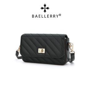 Baelerry Women's Crossbody Bag Black Horizontal Square <b>Lock</b> Closure Anti Theft Phone Bag Everyday Use - Product Image 5