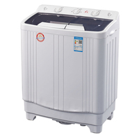 Black Top Lid 12KG Semi-Automatic Electric All-In-One Washer/Dryer Twin Tub Double Cylinder High Efficiency Grade 3 Energy