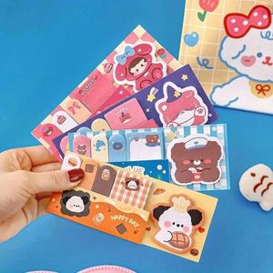 Japanese & Korean Style Cute Cartoon Animal Self-Adhesive <b>Sticky</b> <b>Notes</b> Back-to-School Essentials Study Reminder Paper Memo Pads - Product Image 4