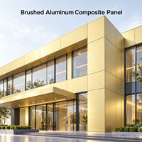 Panneau composite en aluminium brossé 3 mm 1220x2440 mm en cuivre pour support d'affichage en magasin