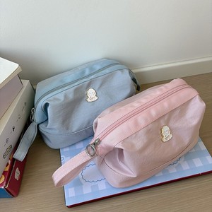 Bolsa de nailon impermeable para artículos de tocador, bolsa de almacenamiento de cosméticos con asa suave, color azul oxígeno, gran capacidad, para uso doméstico - Product Image 2