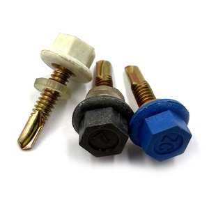 Tornillos Autoperforantes de Cabeza Hexagonal con Tapa de Plástico Galvanizados con Arandela de PVC Precio de Fabricante - Product Image 2