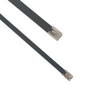 Kunststoff-bedeckte ss 316 kugelverschluss edelstahl nylon beschichtete kabel reißverschluss-bänder