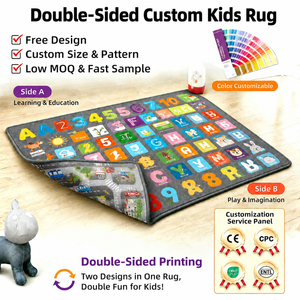 Alfombra Infantil Personalizada de Doble Cara |   Alfombra Infantil de Doble Cara OEM/ODM, Tapete de Juego con Diseño de Carreteras Urbanas, Diseño Personalizado y Muestra Rápida - Product Image 1