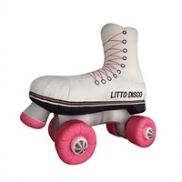 Modèle gonflable géant de patins à roulettes rétro pour la décoration de discothèques et de soirées rétro