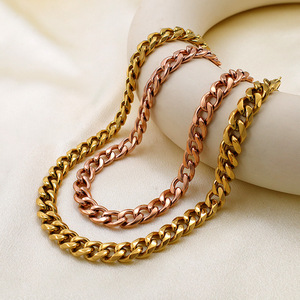 Stainless Steel Chain Necklace 316L High-End Polished Geometric Design Gift Jewelry - Product Image 1
