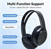 Casque sans fil supra-auriculaire avec son stéréo et microphone intégré pour le divertissement et la communication