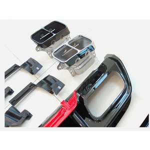 Diffusore con punte di <span class=keywords><strong>scarico</strong></span> Spoiler lama paraurti posteriore per Mercedes-Benz A-CLASS 2014-2018 W176 aggiornamento a A45 AMG 2014-2018 - Product Image 2