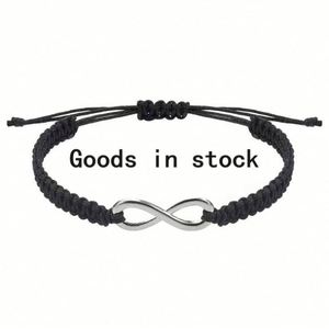 Hot Selling Newest Design Custom <b>Bracelet</b> Stainless Steel <b>Adjustable</b> Fiber Rope <b>Bracelet</b> Infinity Symbol <b>Bracelet</b> for Women - Product Image 2