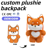 Usine de jouets Songshan : Fabrication de sacs en peluche animaux, sacs à dos personnalisés pour enfants avec fermeture éclair, accessoires de sac en peluche renard Kawaii