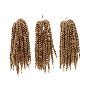 For Rebecca Factory Bulk Buy Synthetic Marley <b>Hair</b> <b>Twists</b> <b>Afro</b> Kinky Braiding <b>Hair</b> Extension with French Curl & Faux Locs Styles - Product Image 2
