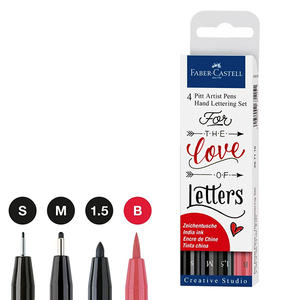 FABER CASTELL - SET 4 PENNE ARTISTICHE PITT PER CALLIGRAFIA E LETTERING - Product Image 1