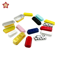 Moule à gâteau jetable en aluminium doré pour mini-four, avec couvercle en plastique, pour micro-ondes, idéal pour desserts et cheesecakes