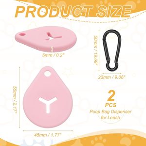 Dispensadores de Bolsas para Desechos de Mascotas Personalizados, Contenedor de Bolsas para Desechos de Perros de Silicona Ecológico, Porta Bolsas de Popó Portátil - Product Image 2
