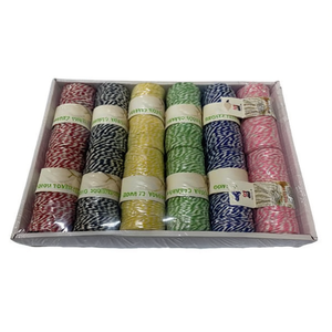 Cinta de Algodón de Colores de 50 Metros en Bobina de 75 Gramos para Embalaje, Cuerdas, Producto CUERDA - Product Image 2